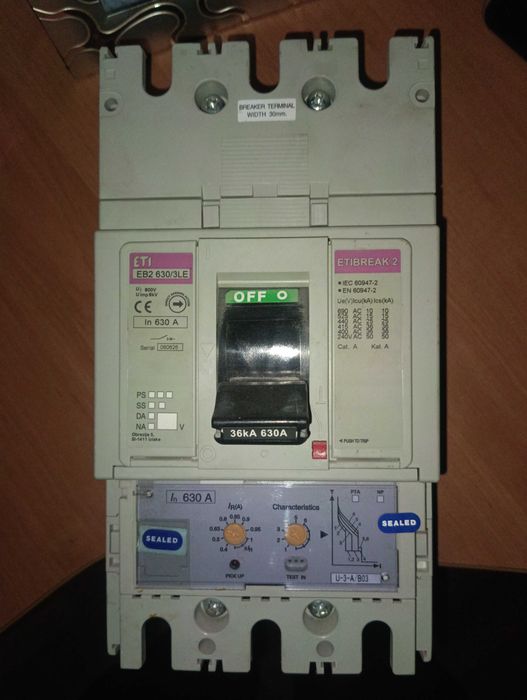 Автоматичний вимикач ETI 630 Ампер новий