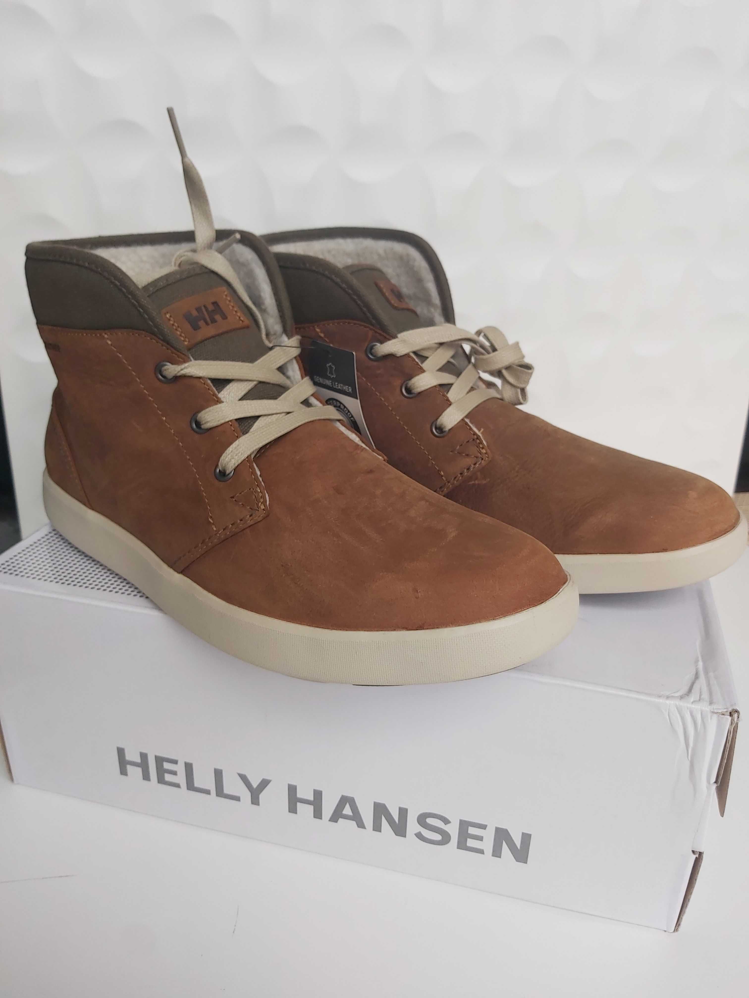 NOWE buty męskie botki HELLY HANSEN gerton brazowe 44 trzewiki skora