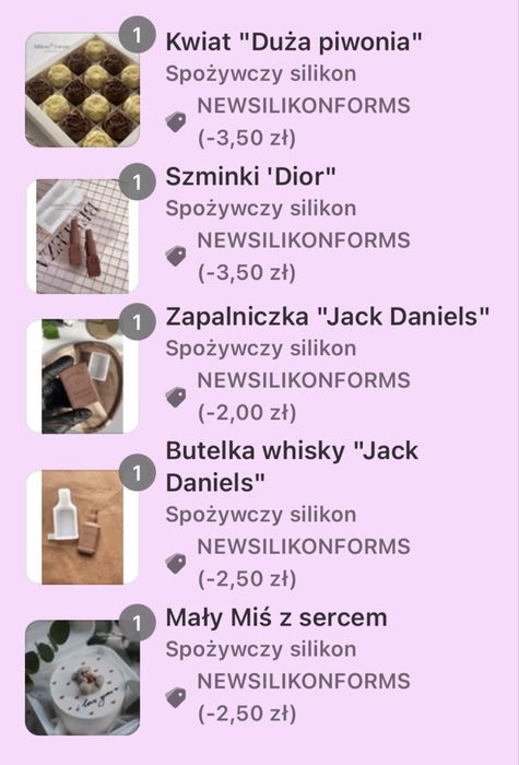 Zestaw form silikonowych