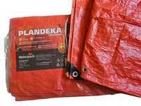 Plandeka plandeki 4x6 czerwona wzmacniana mocne okrycie płachta gruba