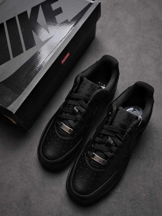 Buty meskie Mokasyny Nike_Air_Force_1_Low_Supreme_Black R.46