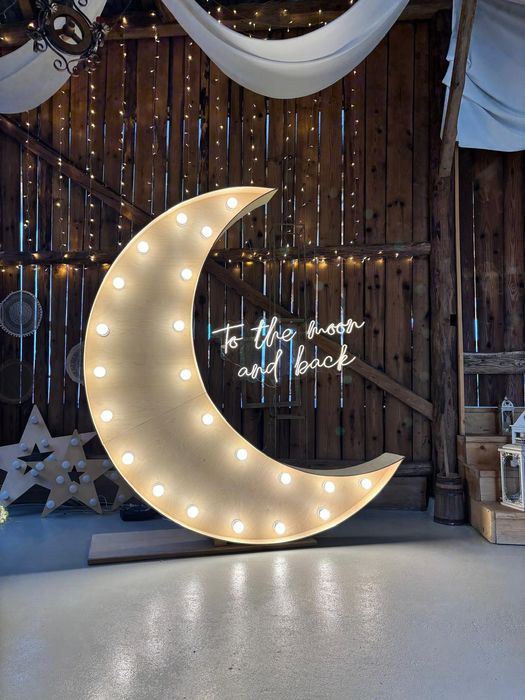 Dekoracja Duży księżyc żarówki gwiazdki ledon to the moon and back