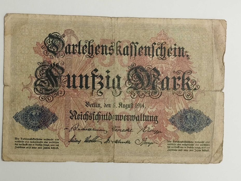 Sprzedam banknot Niemcy 50 marek 1914r.