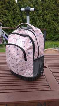 Plecak szkolny, plecak różowy plecak pandy, plecak na kółkach