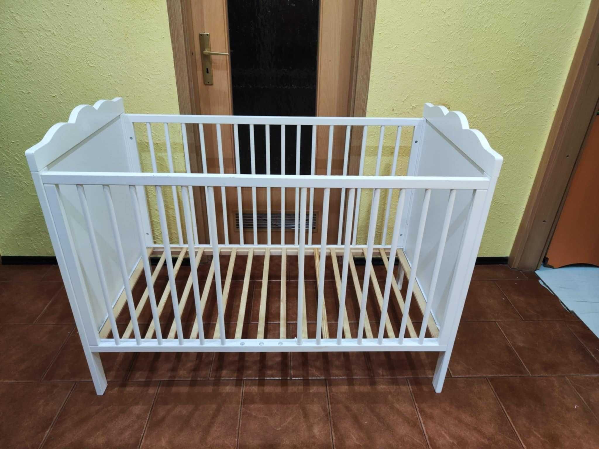 Łóżeczko dziecięce Klupś Sowy z MATERACEM Marsell 60 x 120 cm biały