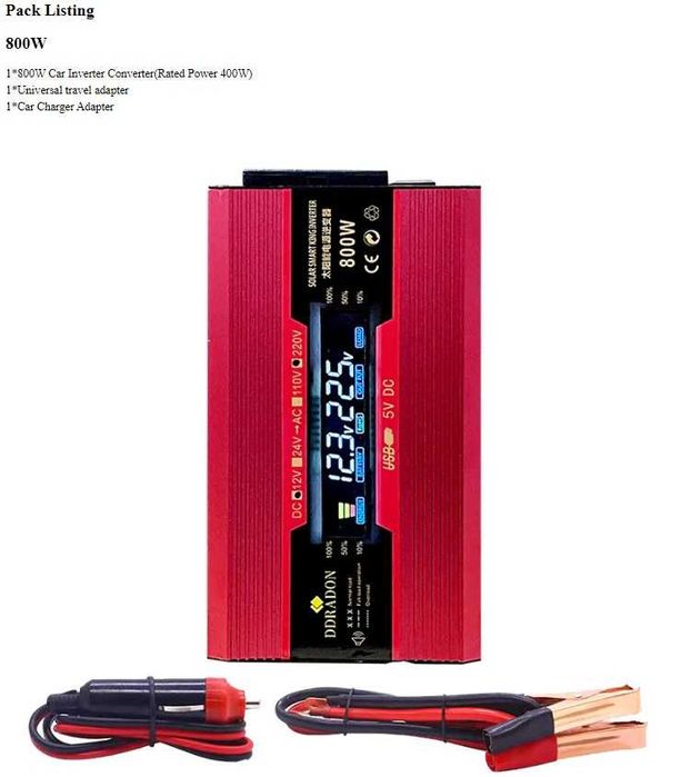 ДБЖ UPS Інвертор + зарядний 6А - 2в1 - перетворювач напруги 12/220 V