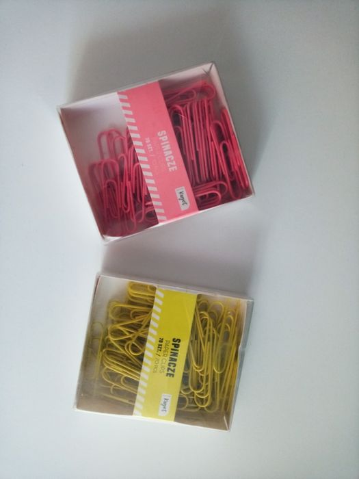Nowe! Spinacze do papieru; 2 x 200szt