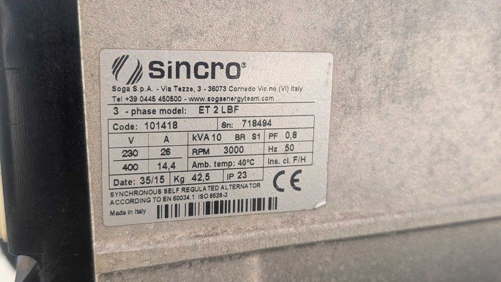 Agregat prądotwórczy Fogo FH 8000 silnik Honda 8,0kVA 3 fazy