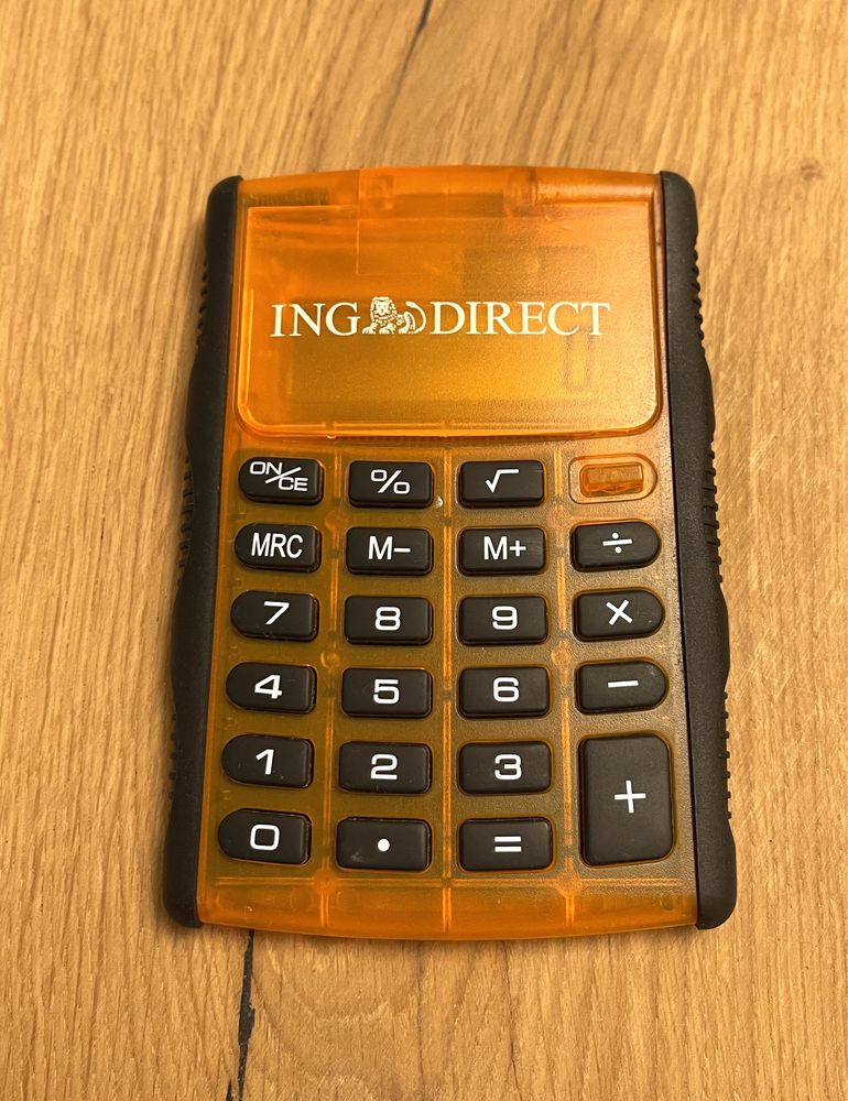 Kalkulator kieszonkowy logo bank ING