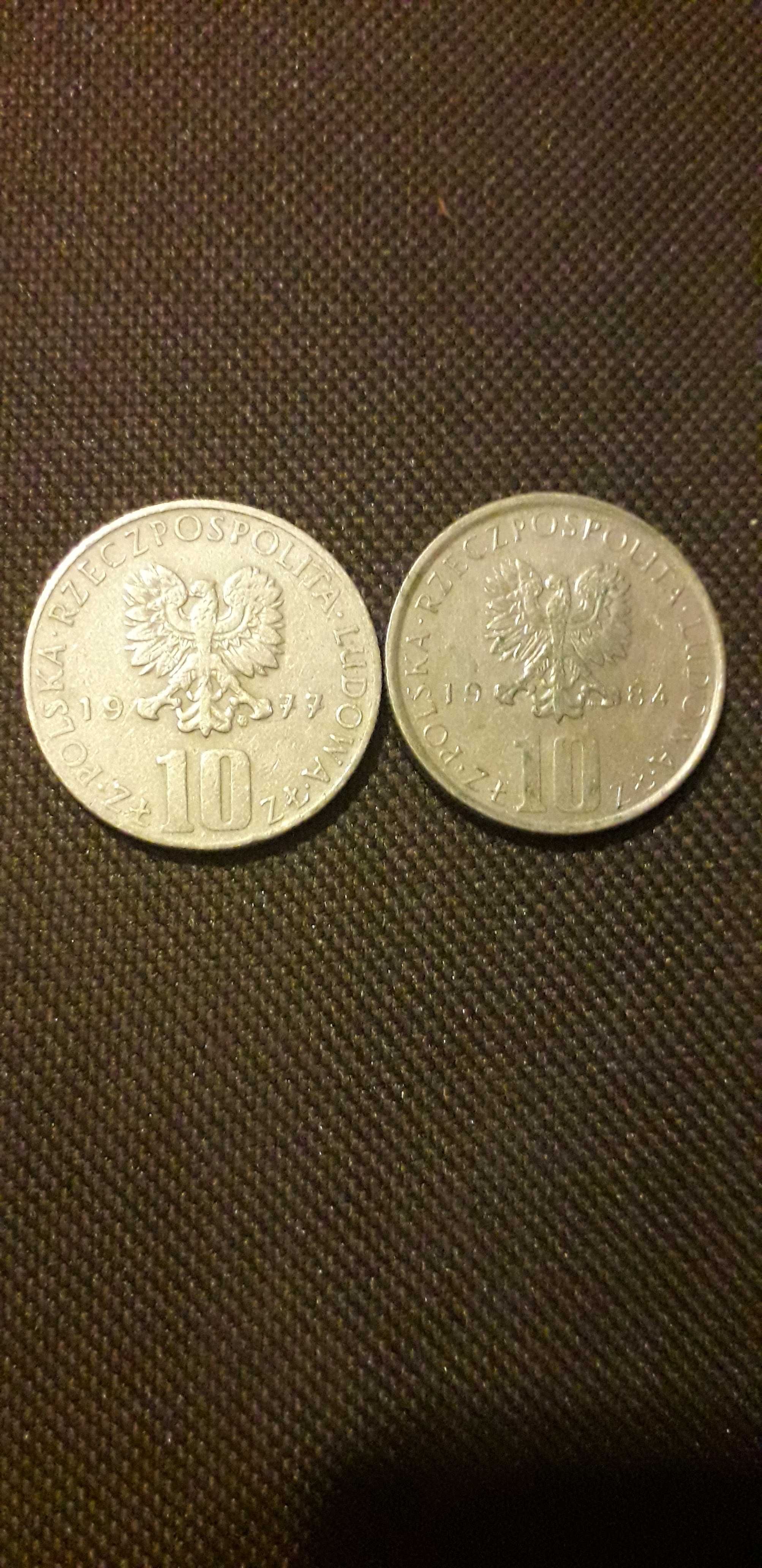 Monety Bolesław Prus 10zł 1977r i 1984r.