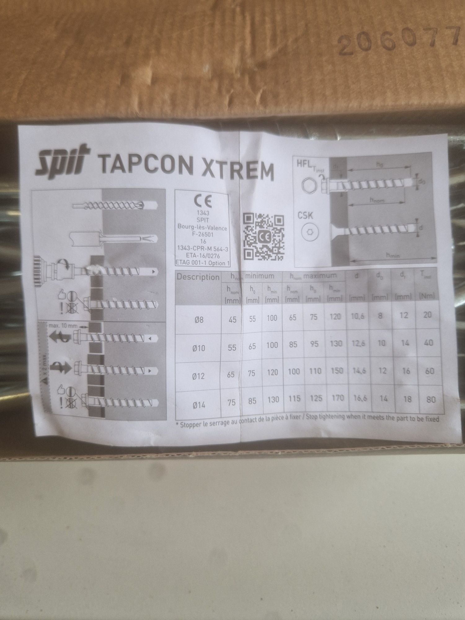 Kotwa wkręcana do betonu 10x140 Spit tapcon xtrem