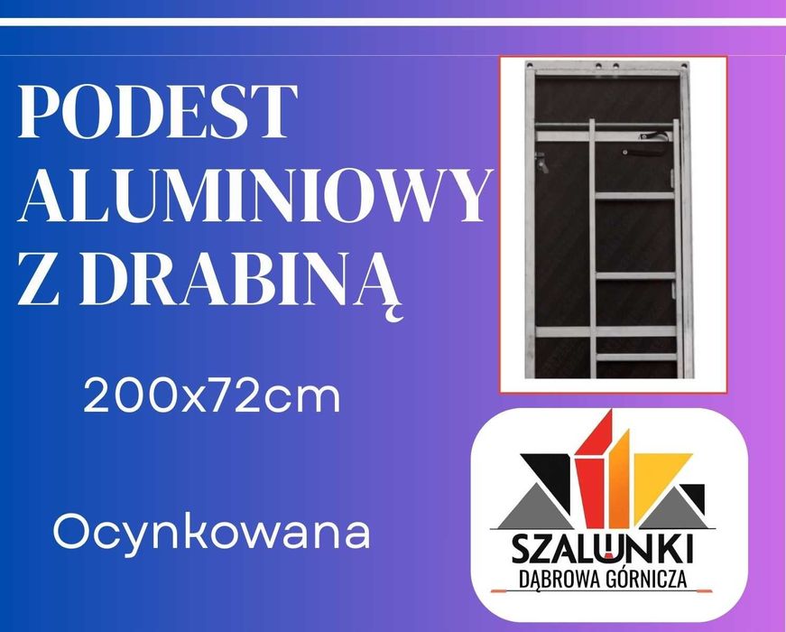 Podest przejściowy  z drabiną 300x64cm rusztowania