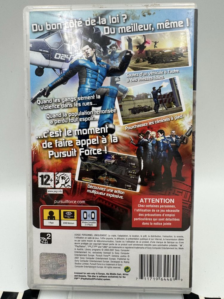 Piursuit Force Extreme Justice PSP Gwarancja