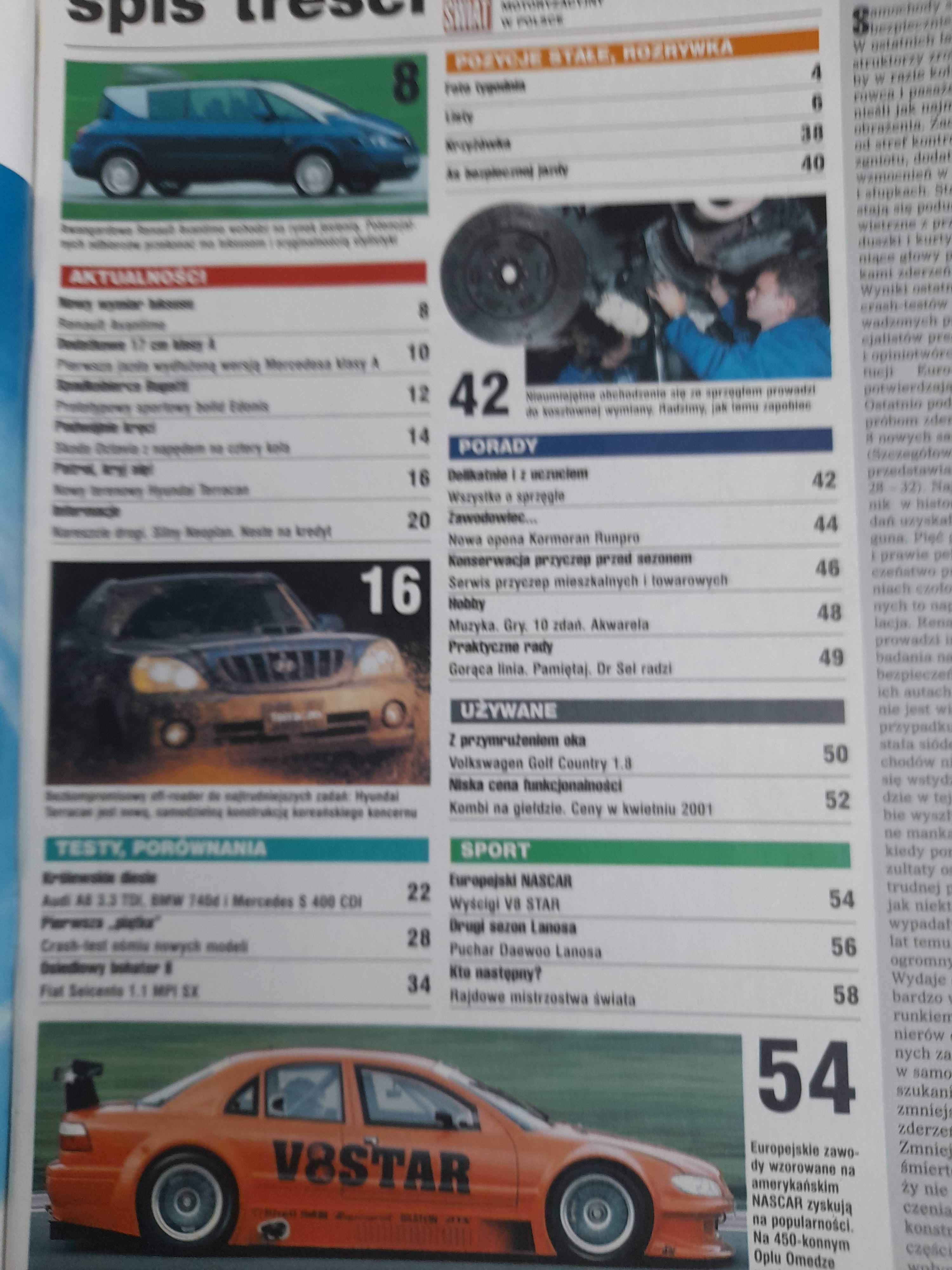 AŚ Avantime Seicento Golf Country Octavia 4x4 Terracan Audi BMW Merc