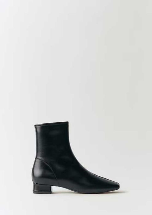 Стильні шкіряні ботинки ботильони черевики від mango 37-38 розмір