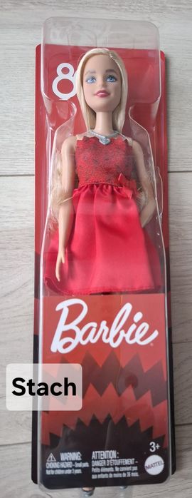 Lalka Barbie Sukienka czerwona na 80 lecie Nowa Mattel