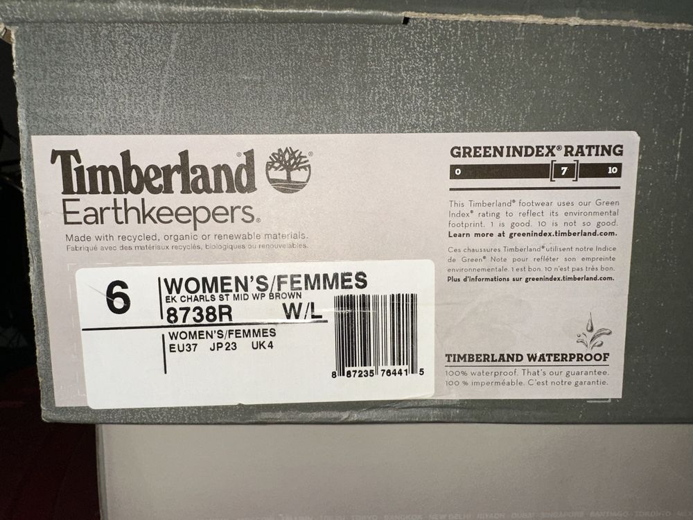 Botas de atacadores de senhora Timberland, tamanho 37