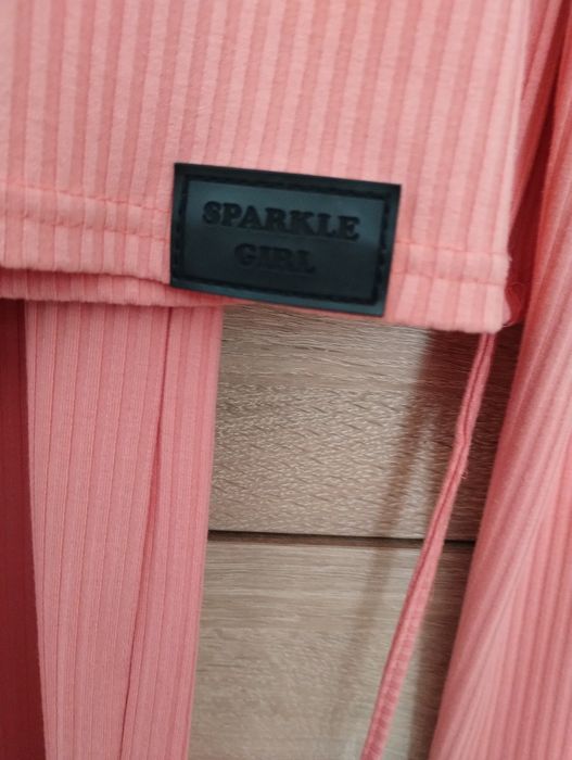 Стильний якісний костюм, укорочений лонгслів та брюки палацо 9-10 р.