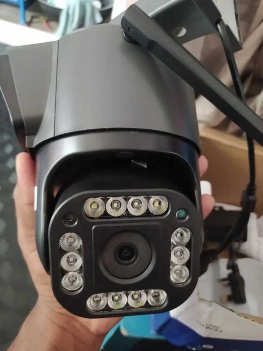 Камера видеонаблюдения уличная двойная поворотная V380Pro 8MP Wifi 4G