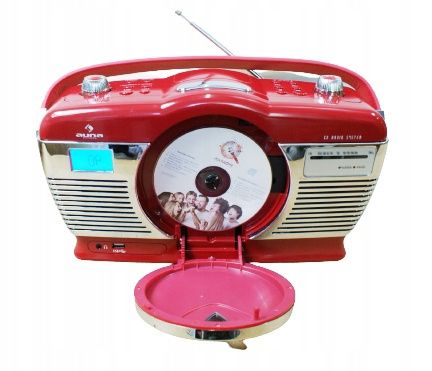 Auna Radio RCD-70 bombox retro CD USB zegar budzik