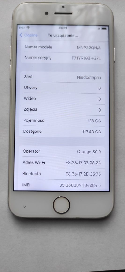 iPhone 7 128GB srebrny