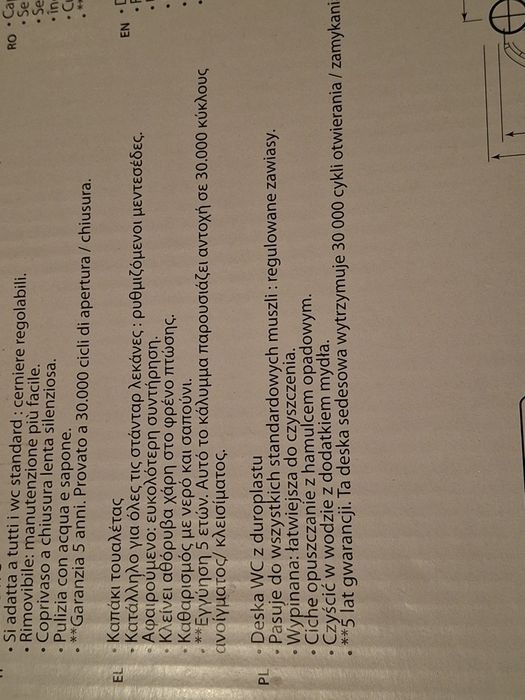 Nowa deska sedesowa, cichy domyk.