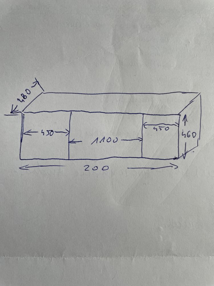 Szafka rtv 200cm używana biała