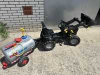 Дитячий трактор педальний Rolly Toys з причепом та ковшом.