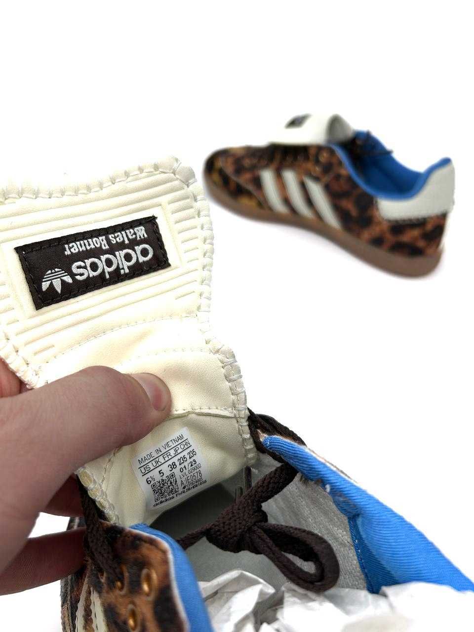 Жіночі кросівки Adidas Samba х Wales & Bones леопардовий D518 СУПЕР