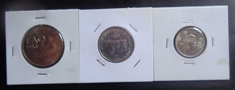 Coleção das 3 Moedas 1983 - FAO