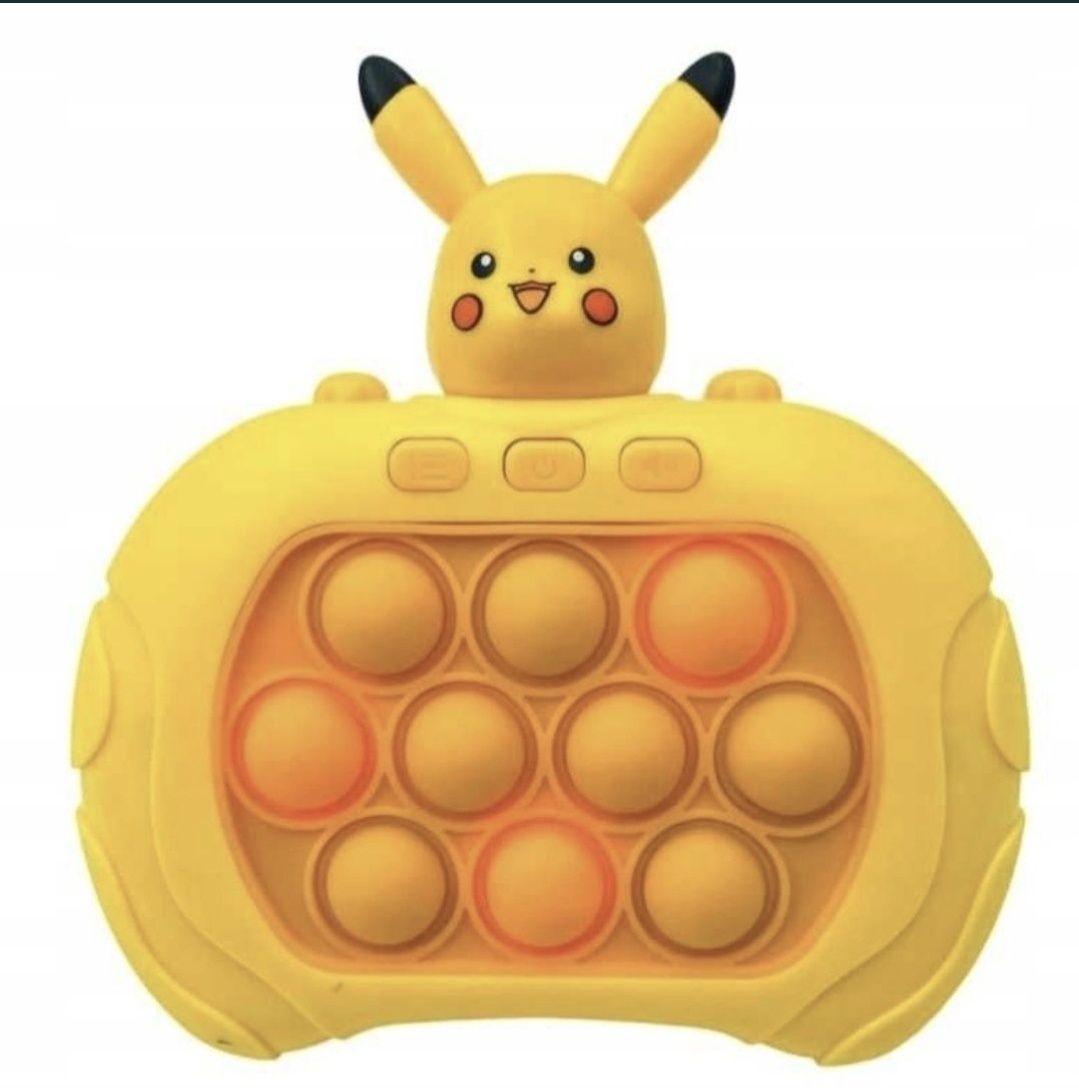Karty Pokemon + Konsola POKEMON popit POP IT PIKACHU Elektroniczna GRA
