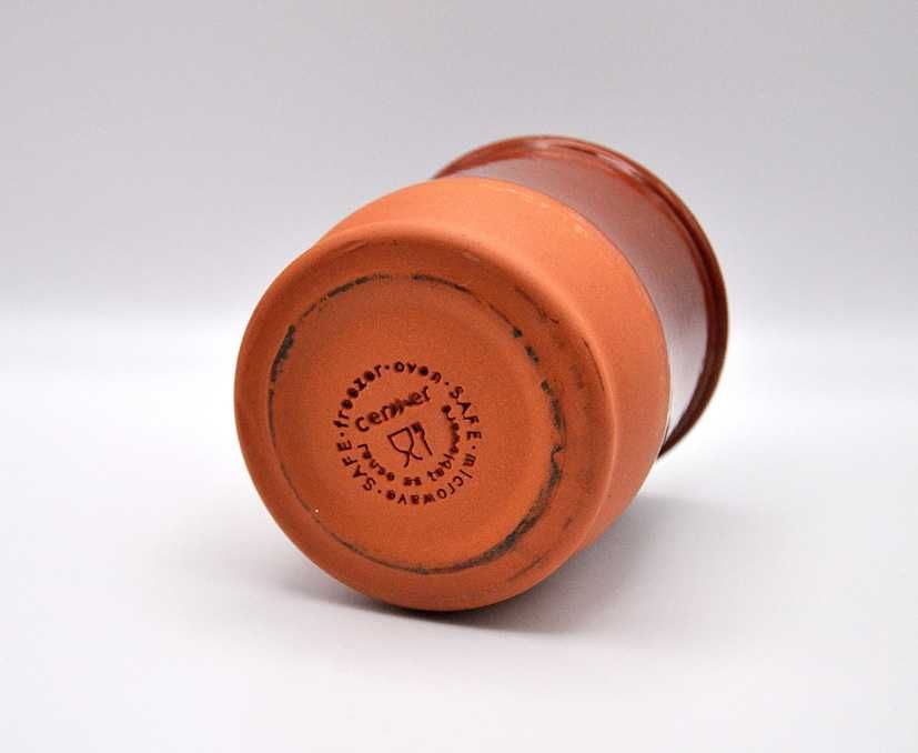 3 kubeczki gliniane Cermer szkliwione do pieczenia mrożenia