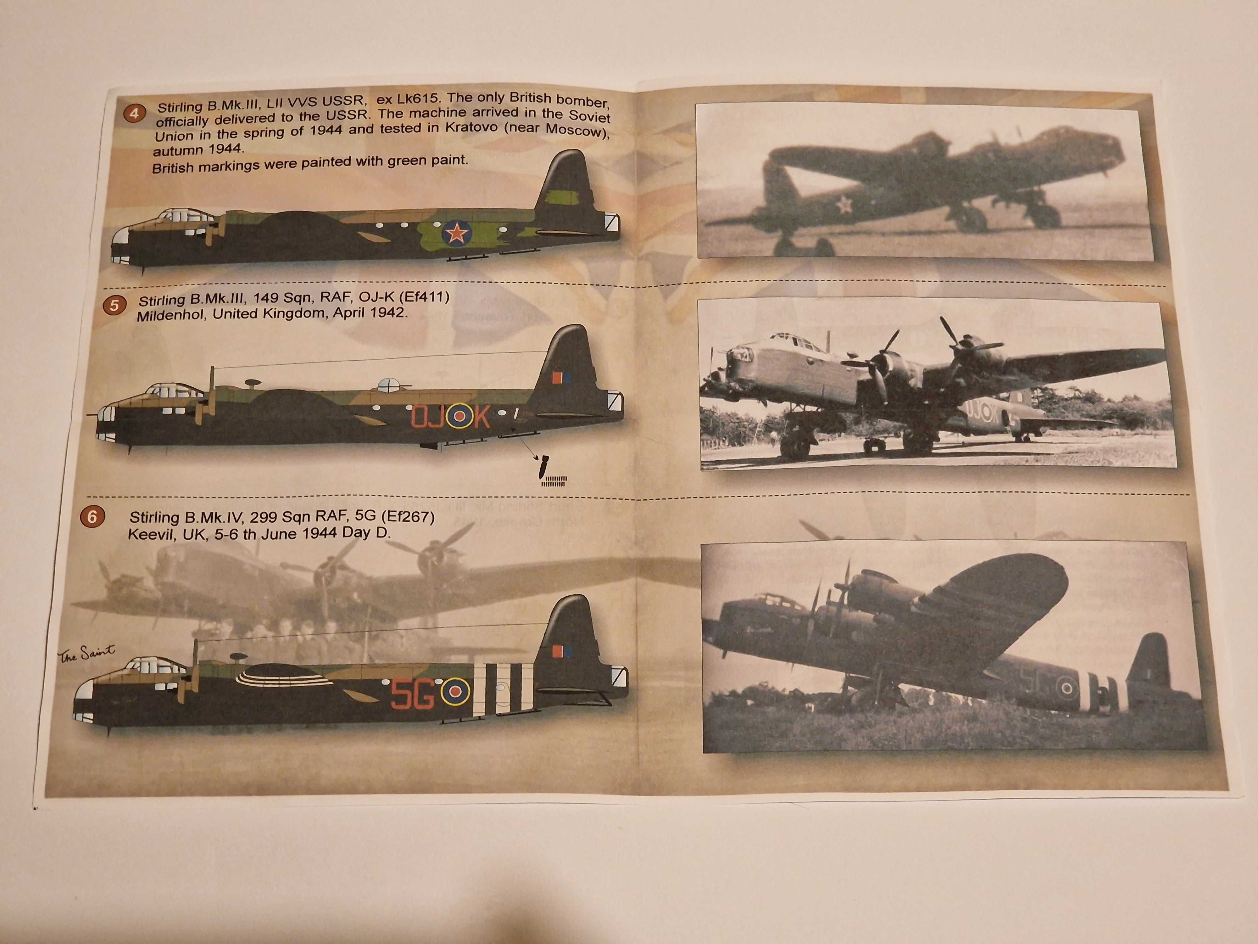 Kalkomanie Short Stirling, maski do kabiny dedykowane do Italeri 1/72