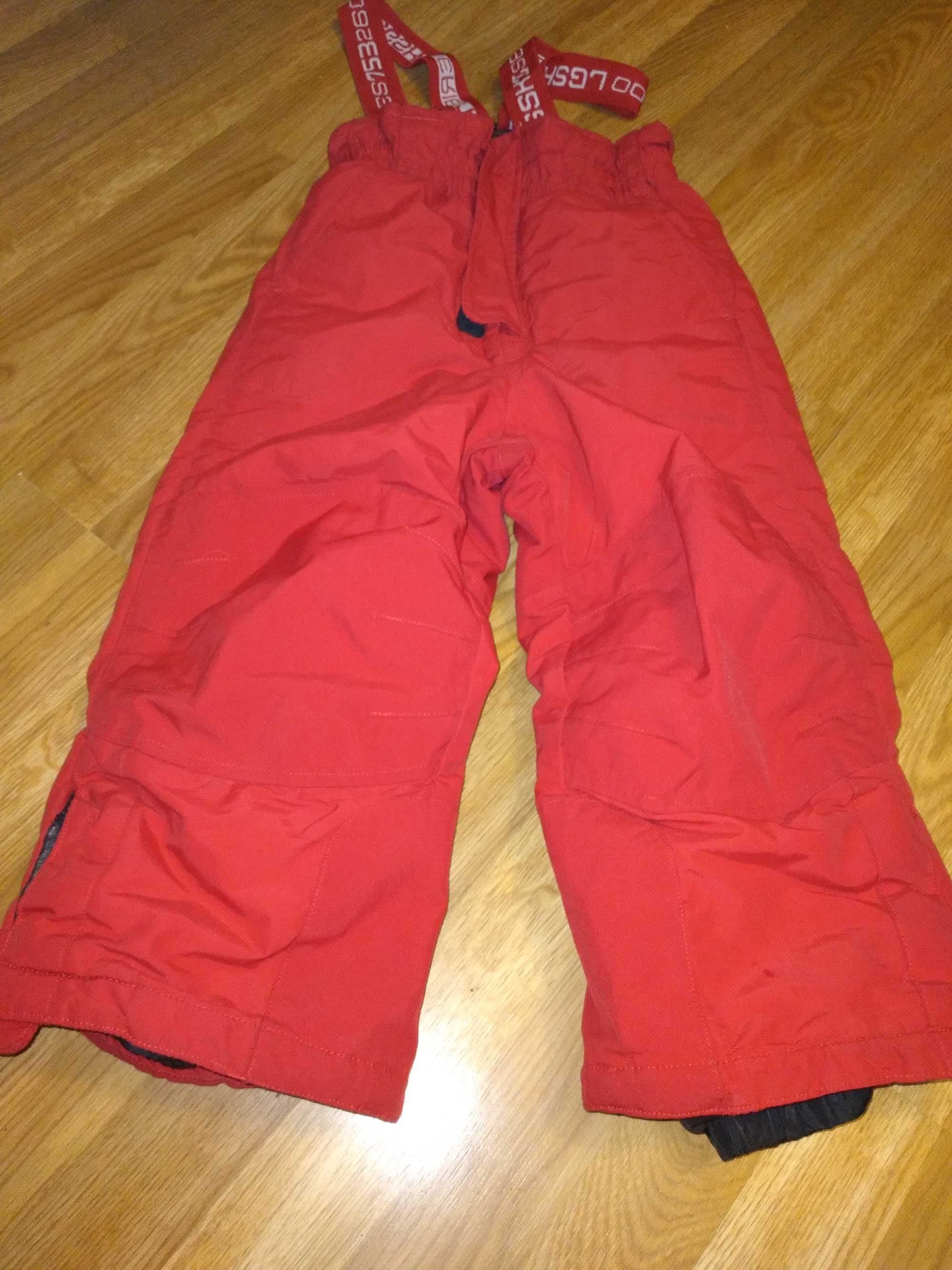 Лижні штани Лыжные штаны на брителях на 3-4года 98/104р. красные H&М
