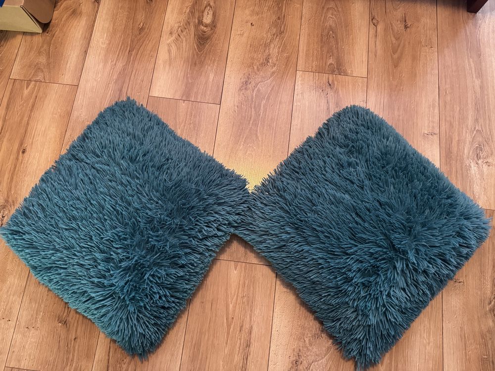 Włochate poduszki poduszka 45x45 2 szt wraz z wkładem