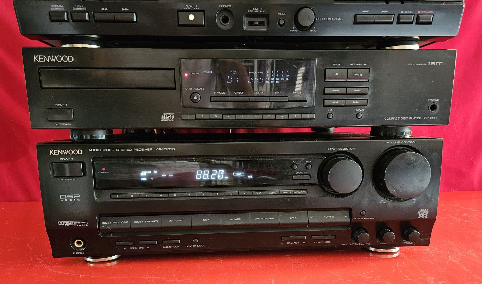 Duża wieża segmentowa Kenwood kr-v7070, kxf-w4010,  dp-1080