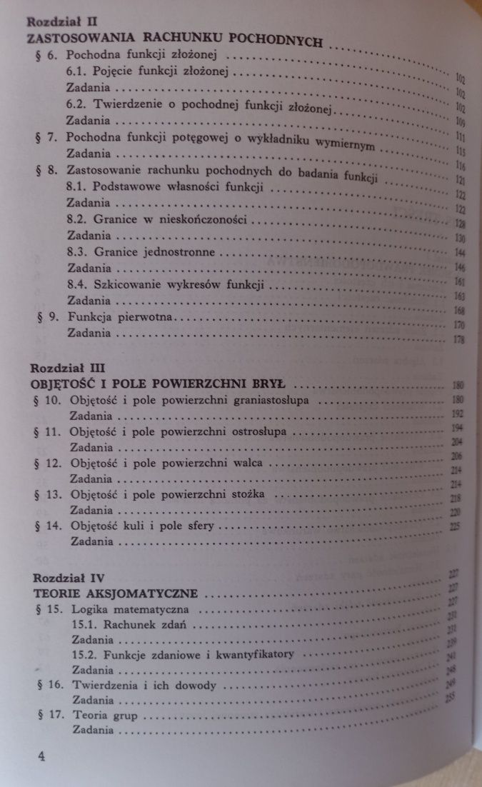 Matematyka Podręcznik dla klasy 4 liceum Kazimierz Cegiełka