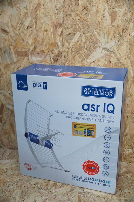 TELMOR ASR IQ antena szerokopasmowa DVB-T + uchwyt + kabel + końcówki