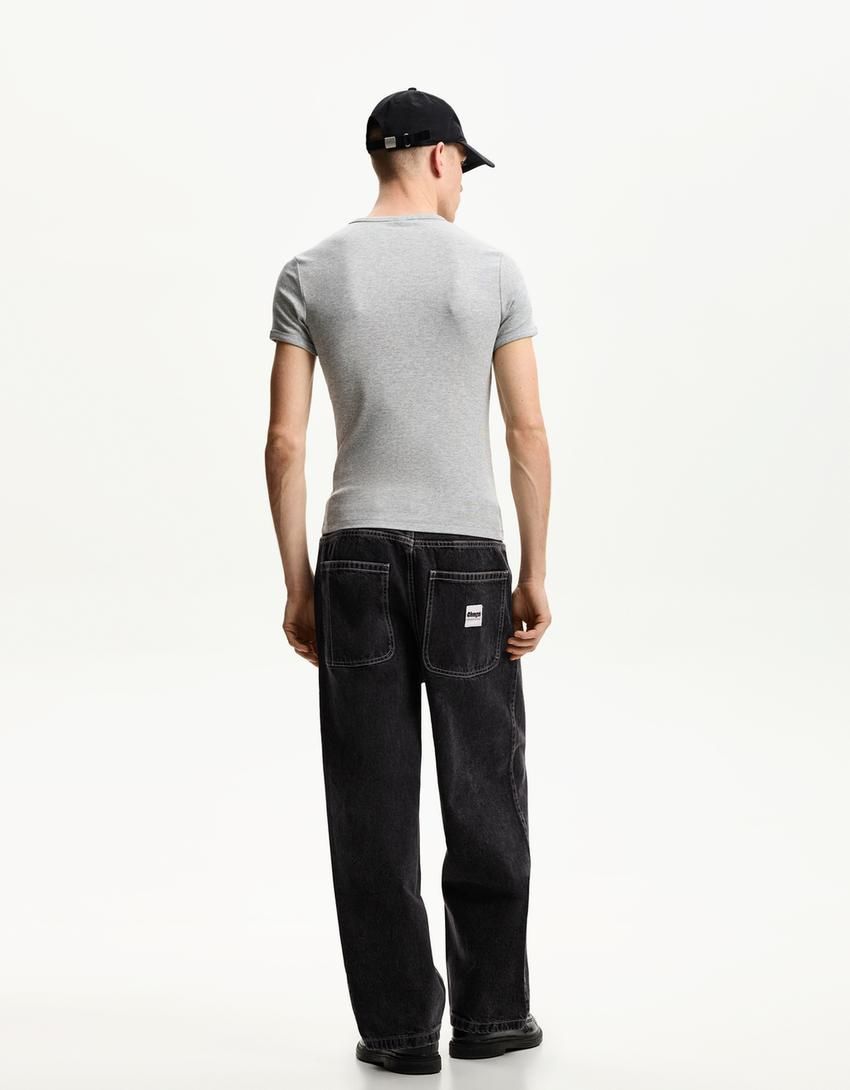 Мужские джинсы  Baggy loose fit  Bershka