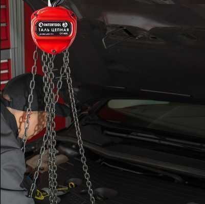 Таль цепная 3 т, ланцюг 3 м INTERTOOL GT1408, лебедка, Таль ланцюговий
