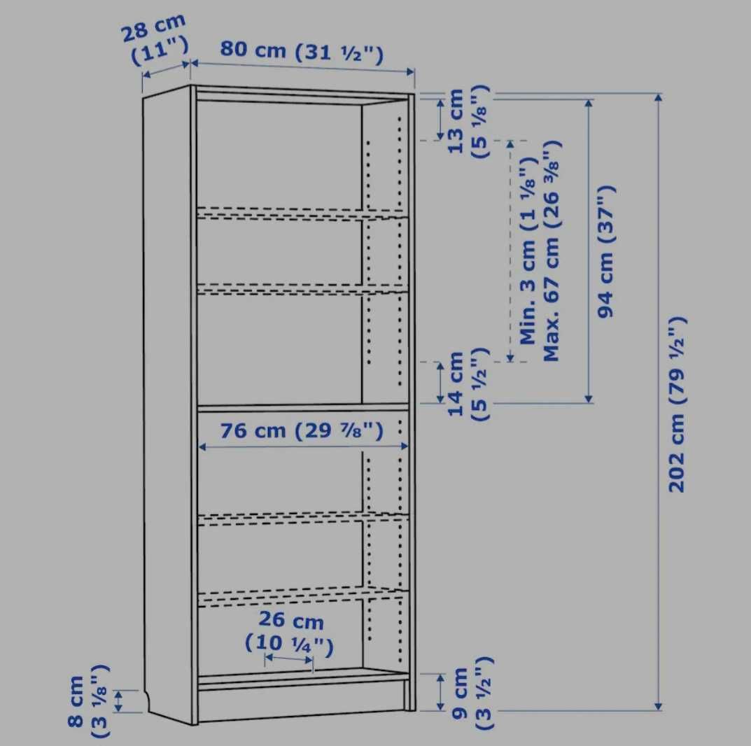 Duży Regał billy nóweczka ikea -50% jak za darmo okazja