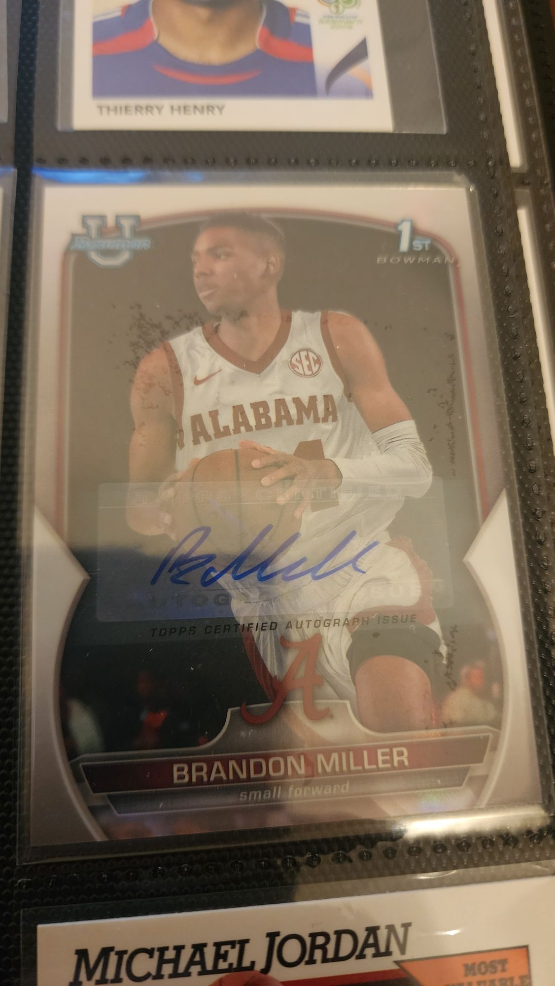 Brandon miller  assinatura nba carta