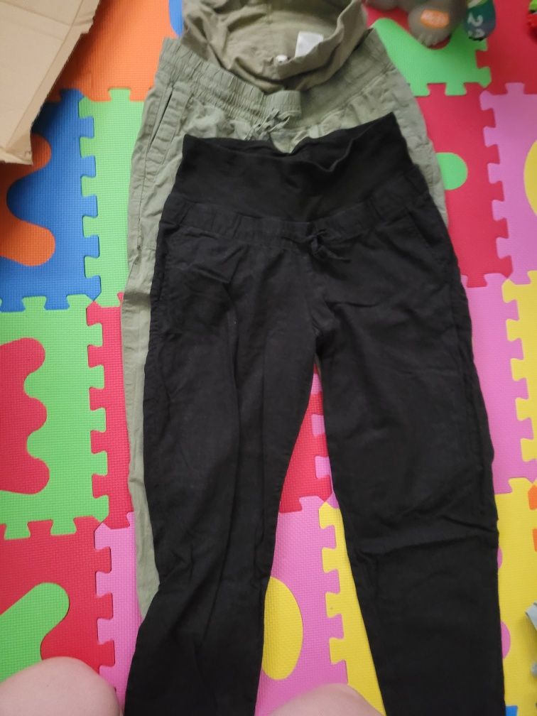Spodnie ciążowe z domieszką lnu H&M rozmiar XS