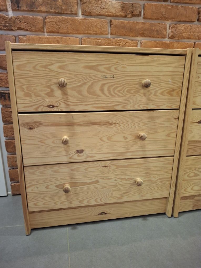 Komoda z litego drewna Ikea RAST 2 szt.