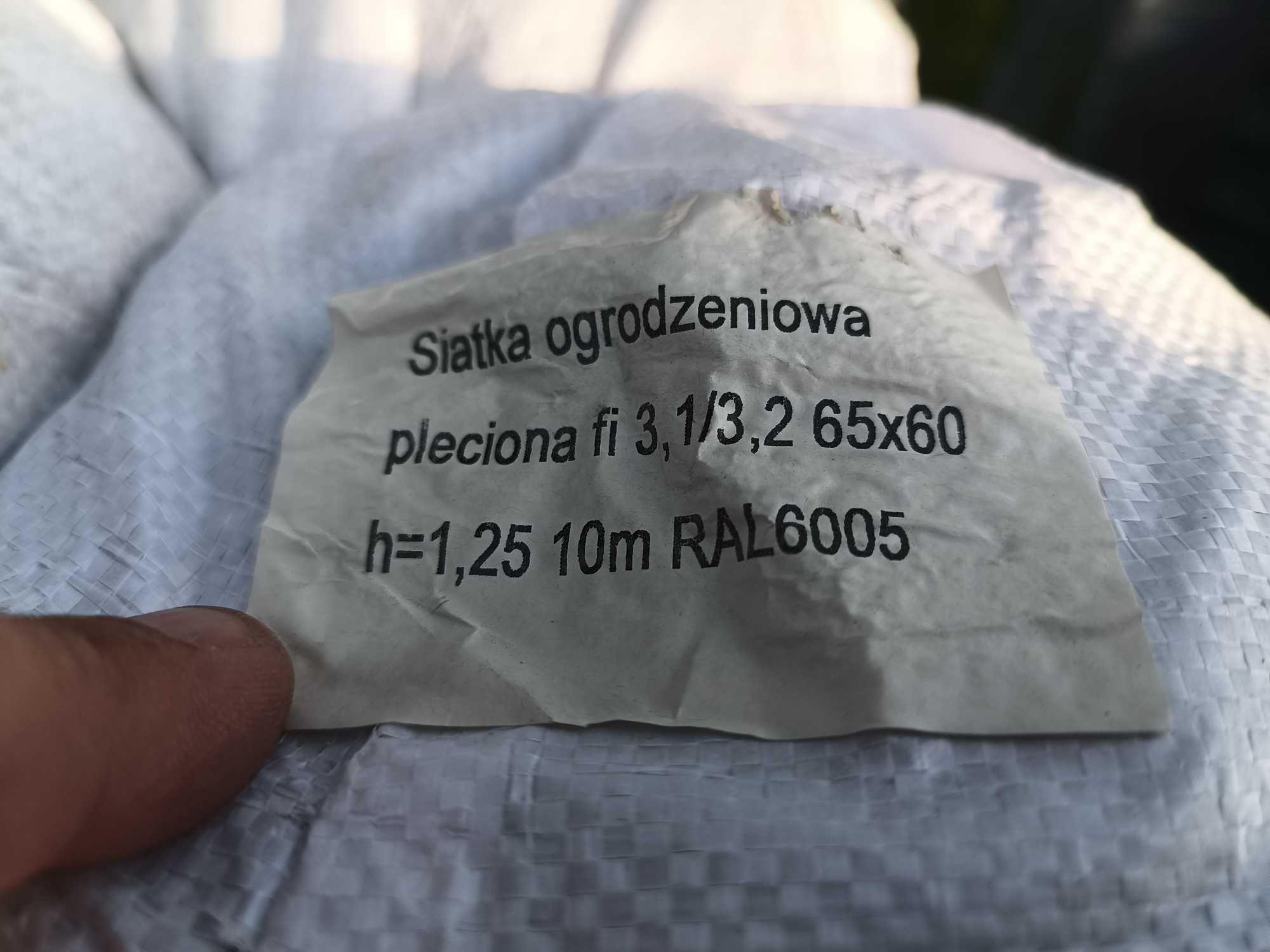 Siatka ogrodzeniowa pcv fi 3,1 wysokość 125 kolor antracyt i zielona