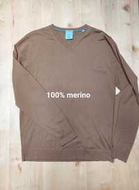 Sweter merino camel M