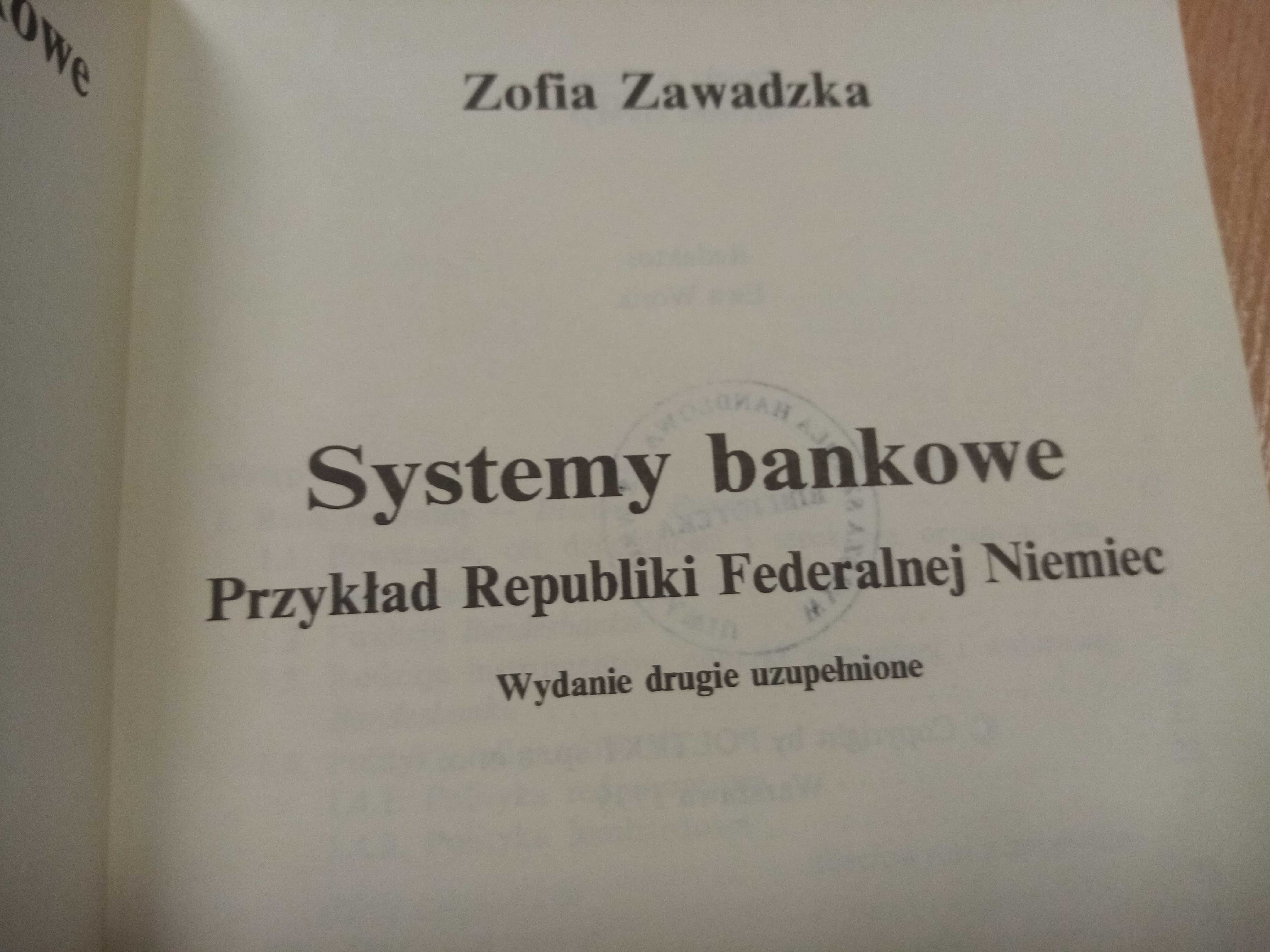 zofia zawadzka, systemy bankowe