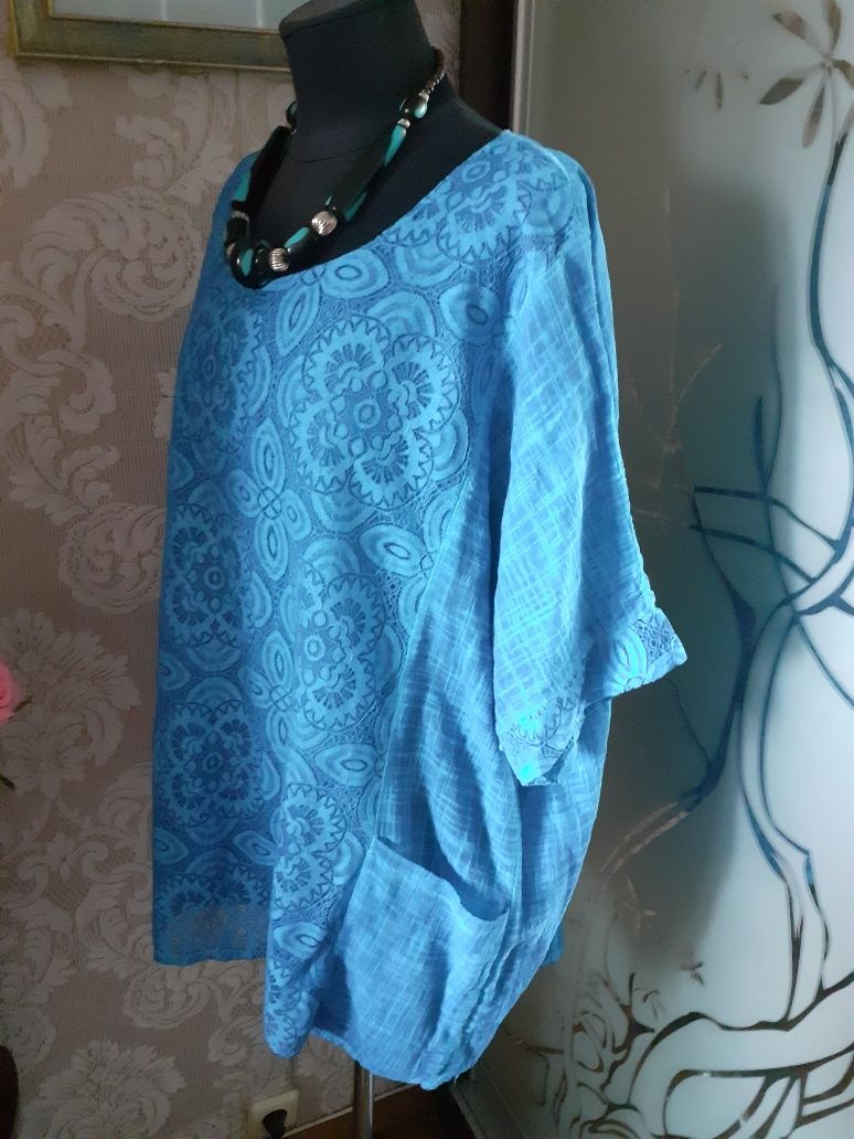 Чудесная туника, блузон! Размер 68- 72! 5XL!