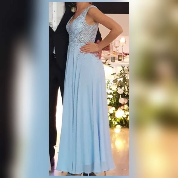 Sukienka maxi niebieska błękitna