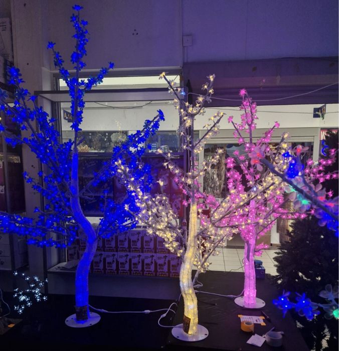 Drzewko led flash kwiat wisni 150 cm rozowe